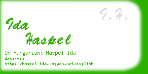 ida haspel business card